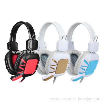 New gaming DJ headset with mic and thick cable, comfortable and high sound model